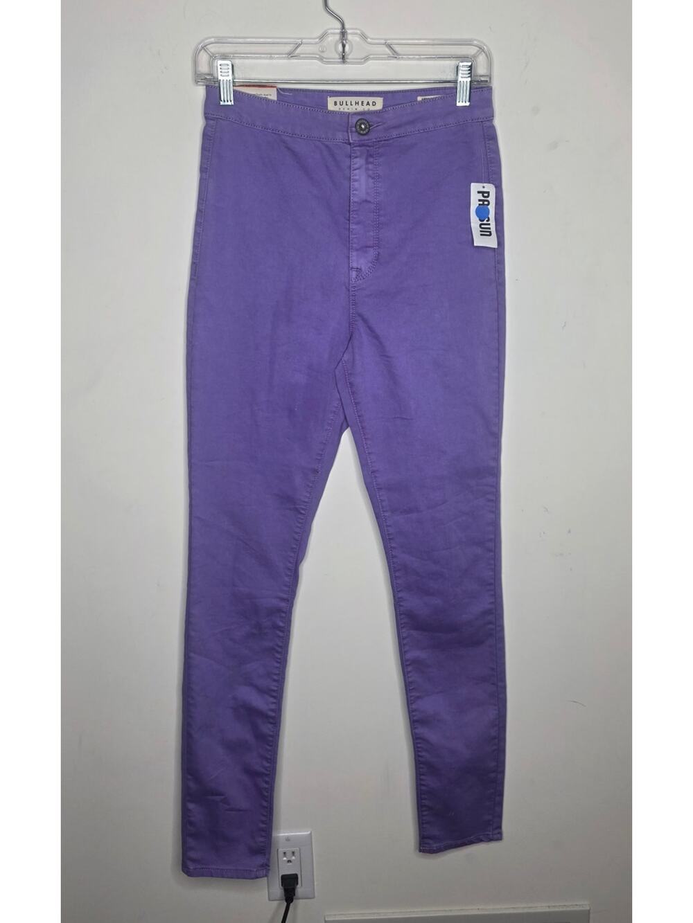 NWT Bullhead uber high rise skinniest electric purple jeans - 7 regular